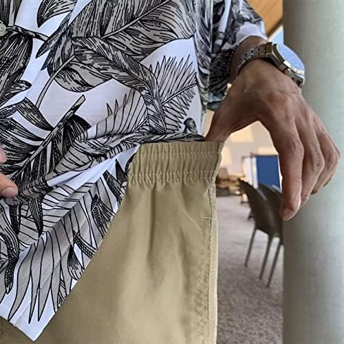2023 година Нова машка лабава лабава цветна печатена плажа Хавајски краток ракав копче надолу за гроздобер фустан кошула мажи