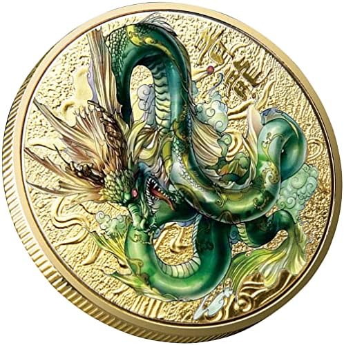 Кинески Митски 4 Ѕверови Монета Змеј Добра Среќа Монета Маскота Предизвик Монета За Гребење Лотарија Билети Сувенир Медал