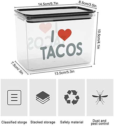 Сакам Тако Срце Контејнер За Складирање Храна Пластични Проѕирни Кутии За Складирање Со Капак За Заптивка