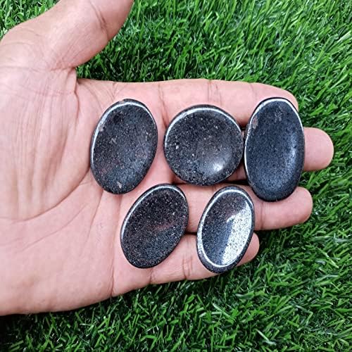 Хематит Загрижена камен за кристално лекување џеб палм камен палецот камен 2 парчиња