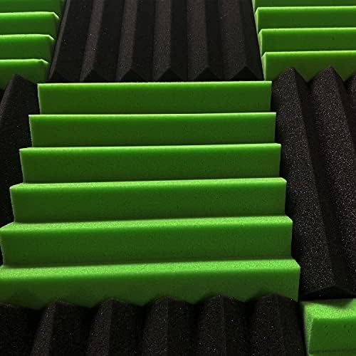 48 Црна/зелена акустична пена панел клин Студио Студио Soundproofingидни плочки 12 x 12 x 2