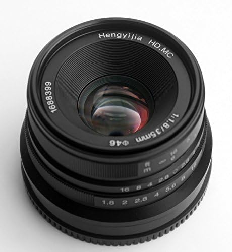 Hengyijia 35mm f1.8 Откријте рачен леќа на фокус црна fujifilm fx монтирање камера