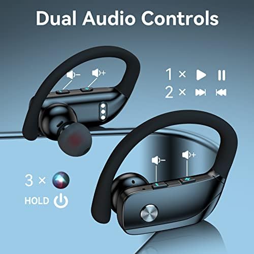 Безжични уши за LG Stylo 5 Bluetooth слушалки 48 часа играат спортски слушалки со LED дисплеј пупки со уво со вграден микрофон