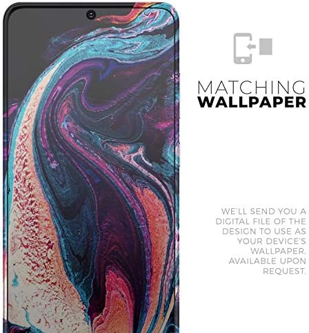 Дизајн Скинц течна апстрактна боја V38 Заштитна винил декларална обвивка за обвивка на кожата компатибилен со Samsung Galaxy S20