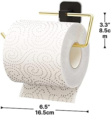 Бенолди, Самолеплива Нерѓосувачка Златна Боја Држач За Метална Тоалетна Хартија-Држач За Крпи За Ролна Тоалетна Хартија Монтиран На
