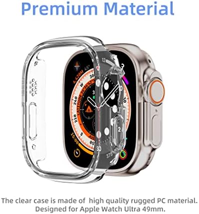 Титаниум Случај И Бенд Компатибилен Со Apple Watch Ultra 49mm, Титаниумска Рамка СО 9h Калено Стакло Ултра-Тенка За Apple Watch Ultra Со Метален