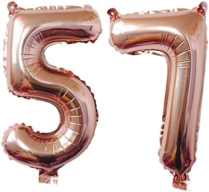Број 57 Балони 32 инчен Дигитален Балон Азбука 57 Роденденски Балони Цифра 57 Балони Со Хелиум Големи Балони За Материјали За Роденденска Забава