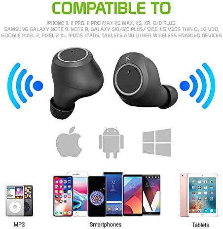 Работи ОД ЗАМЗАМ Безжичен V5. 2 Bluetooth Слушалки Компатибилен Со Asus BE24EQK Со Куќиште За Полнење за Слушалки за Уши.