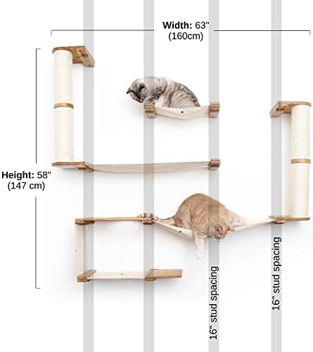 Катастрофални Креации Мачка Мост Дневна-Ѕид Мачка кула со / 1 Мост Врвот &засилувач; 2 Платно Мачка Импровизирани Лежалки - Ѕид
