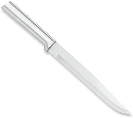 Нож за Сечење прибор за Јадење рада-Нож Од Нерѓосувачки Челик Со Четкана Алуминиумска Рачка Направена во САД, 11-3/8 Инчи