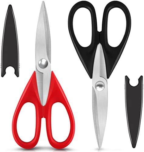 Кујнски ножици, RKQOA 2 пакувања 8,5 кујнски ножици со тешки ножици за готвење, безбедни кујнски ножици за миење садови за општа употреба,