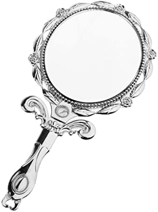 Eyhlkm овална рака држена огледало, огледало за виси wallидови, огледало за облекување на косата за домашна салон дневно
