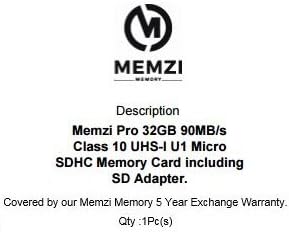 MEMZI PRO 32gb Класа 10 90MB / s Микро Sdhc Мемориска Картичка Со Sd Адаптер За Акциони Камери Nikon Keymision