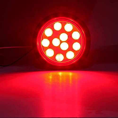 ЛИМИКАР 4 Тркалезни Црвени LED Светла За Опашка На Приколката Grommet Приклучок 12 LED Стоп Трепкач Стоп Сопирачка Приколка