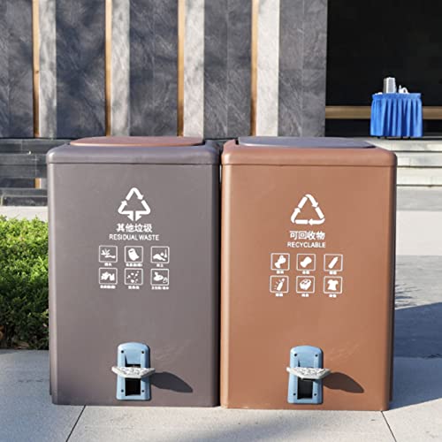 Antwax Не'рѓосувачки челик педал за отпадоци од отпадоци може да троши контејнер супер голем капацитет на отворено конзерва