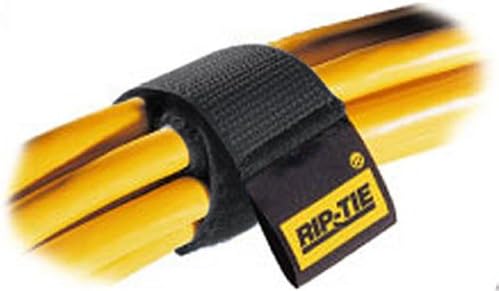 Rip-Tie 1x6 Тешка кабелска кабелска пакет, 10/пакет, црна