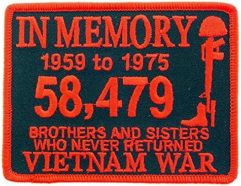 Војска во Соединетите држави во меморија 58.479 браќа и сестри кои никогаш не се вратија во Виетнам 4 „Везена лепенка, со лепило од железо
