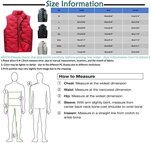 Adssdq Убава густа деловна јакна за деловна пуфер мажи џебови без ракави со ракави супер мека цврста зимска лаптоп преголема преголема