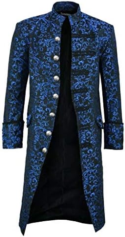 Моден готски палто Гроздобер Стемајпн Мажи со копче задникот јакна од машка машка палта и јакни руно јакна што работи мажи