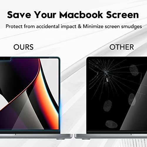 Xinwotuo [1 пакет] Заштитен стаклен екран заштитник за MacBook Pro 14.2 2021 лаптоп допир чувствителен отпорен на гребење 14,2 MacBook Laptop