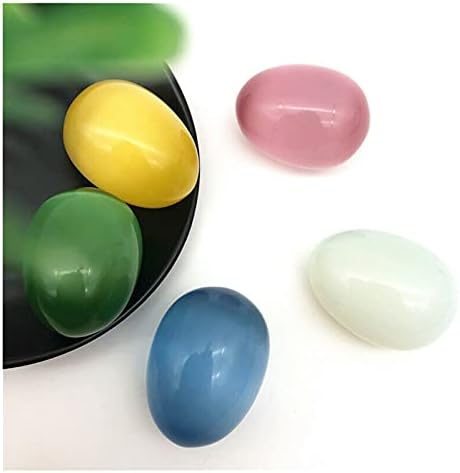 Binnanfang AC216 4PCS мешана боја мачка за очи, камена јајце во облик на јајце -камења, гемстон, заздравување на кристал, природни