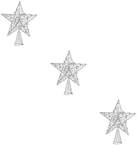 3 парчиња Железо Ѕвезда Дрво Топер Сјај Ѕвезда Божиќна Елка Топер 5 Точка Ѕвезда Фестивал Дрво Декор За Домашна Забава Божиќни