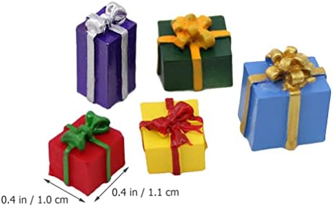 Didiseaon 40 парчиња минијатурни кутии за подароци за подароци за божиќни кутии за подароци играчки Божиќни минијатурни фигурини