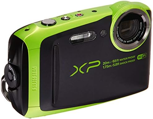 Fujifilm 600019756 FinePix XP120 Shock & водоотпорна Wi-Fi дигитална камера, црна/вар зелена