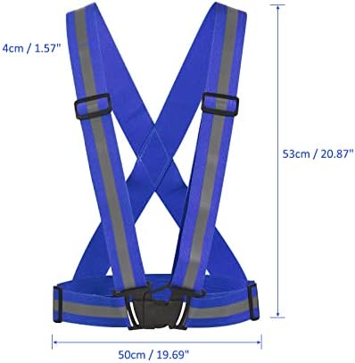 M METERXITION рефлексивен елек - прилагодлива лента, безбедносна лента за безбедност на безбедност со голема видливост, примена на велосипедско