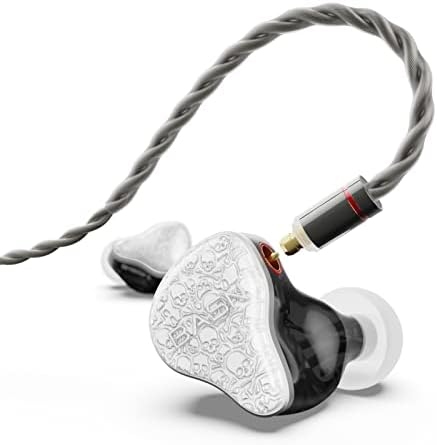 BASN BMASTER5 Во монитори на уво, 1DLC дијафрагма+4BA 5 возачи IEM слушалки со сребрен OFC кабел, изолација на бучава жични ушни уши за музичари