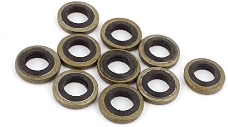 X-Ree 10pcs 6mmx12mm гумен метален прстен отпорен на маслото запечатување на маслото (10 Unids 6 mm x 12 mm Anillo de Metal Resistente de Gomo