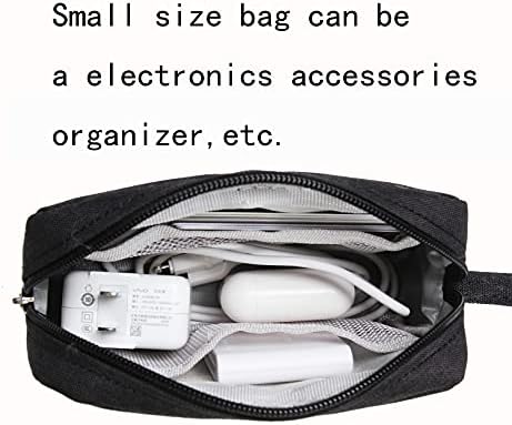 2 Парчиња Мала Торбичка Со Патент, Пренослив Организатор На Електроника, Тоалетна Торба За Носење Мини Козметичка Торба За Шминка,