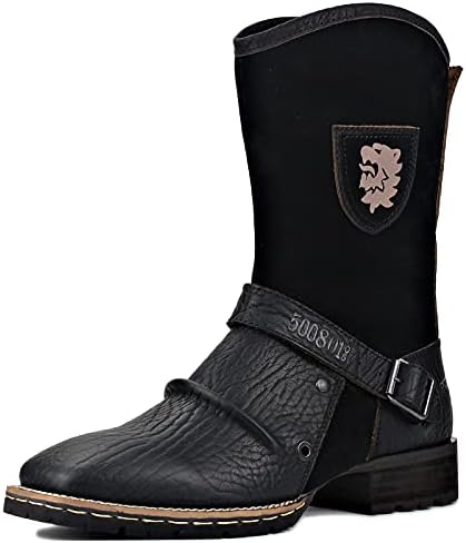 ОСТОН Каубојски Чизми За Мажи Дизајнер Моден Патент Кожа мото чука западни чизми Обични Чевли ОС-5008-Н10-А-САД