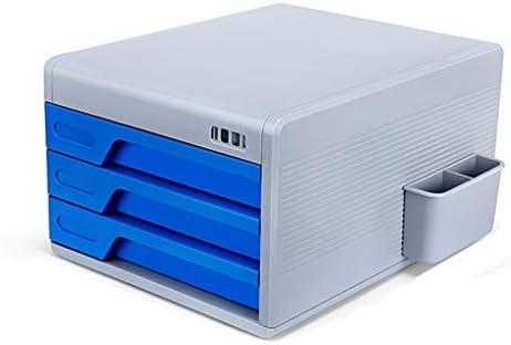 Десктоп за складирање на кутии со заклучување на лозинка 3 слој фиоки за складирање Дома А4 канцеларија датотека пластика
