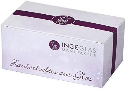 Inge Glas Heart Silver Love Forever 1-057-10 Igm Германски стаклен Божиќ украс