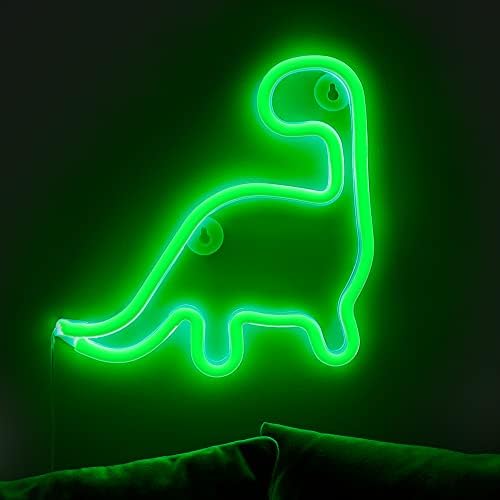 Qunlight Бебе диносаурус Неонски знак ноќно светло за деца подароци предводени диносауруси неонски знаци Дино ламба за wallид декор