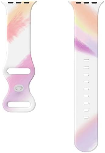 Sport Apple Watch Bands 38mm 40mm 41mm 42mm 44mm 45mm за жени мажи Графити вратоврска боја мека силиконска замена за часовници за дишење