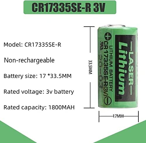 CR17335SE - R 3V PLC Батерија За Sanyo Fanuc A98L-0031-0006 A02B-0177-K106 Батерија 1800mah Литиумска Батерија САЛАДИН Батерија Ќелија Што Не Се Полни Со Кафеав Приклучок