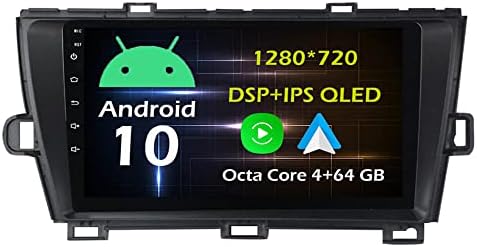 9 4+64GB Android 10 Во Цртичка Автомобил Стерео Радио Одговара За TOYOTA Prius XW30 2009 10 11 12 13 14 15 GPS Навигација Главата
