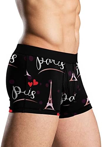 Париз Романтична Ајфелова кула Машка боксер Кратка мека удобна долна облека за дишење на долна облека