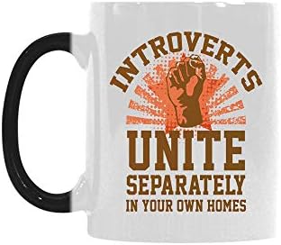 Смешни Кафе Кригла-Интровертите Се Обединуваат Одделно. Во Своите Домови. Најдобар Антисоцијален Подарок, Подарок За Вашиот Пријател Интроверт,