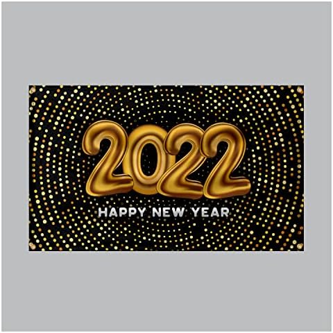 БАНЕР ЗУИ Направете Го ТОА ВИДЛИВО Среќна Нова Година Добредојдовте 2022 година, 11оз Тежок Флексибилен Банер Со Метални Шипки И Раб Со Раб