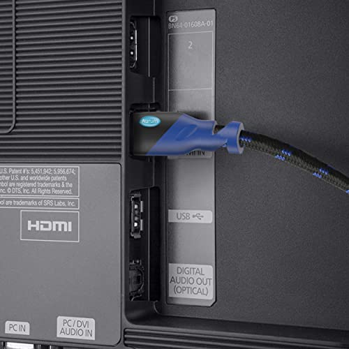 Аурум Ултра Серија Со Голема Брзина HDMI Кабел Со Ethernet-Плетенка 20 Ft HDMI Кабел Екстендер Поддржува 3d И Аудио Повратен