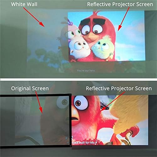N/A Екран за рефлективен проектор за осветленост со висока осветленост 60/72/84/100/120/130 инчи 16: 9 екран на ткаенина ткаенина