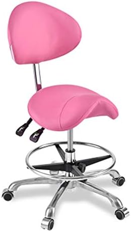 Столче за столче за столче RHXX со потпирач за грб и потпирач за подножје прилагодлива столче за вртење на тркала за салон за убавина спа
