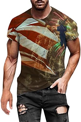 Машки маици Мажи мода пролетен летен летен случај со кратки ракави О вратот печатени маици врвни блузи мажи големи високи Т.