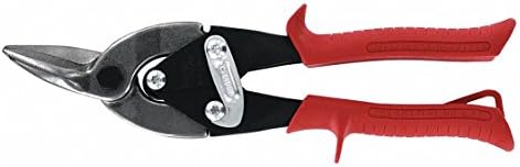 Алатка за средно -запад и авијација Snip - Лево исечени редовни ножици за сечење на лимени со фалсификувани сечила и удобност за удобност