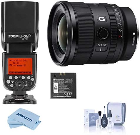 Sony FE 20mm f/1.8 G Објектив За Sony E, Пакет Со Flashpoint Зум Li-yon R2 TTL На Камерата Блиц Брзинско Осветлување, Комплет