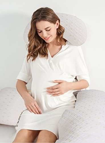 Лакомфи целото тело Перница за бременост за страничен заспан, 55 „Екстра голема породилна перница со поддршка на колкот на колкот, олеснување