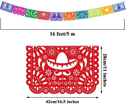 Анеко 6 Спакувајте Мексикански Банери За Забави Мексиканска Фиеста Висечки Транспаренти Знамиња Мексикано Голем Пластичен Папел